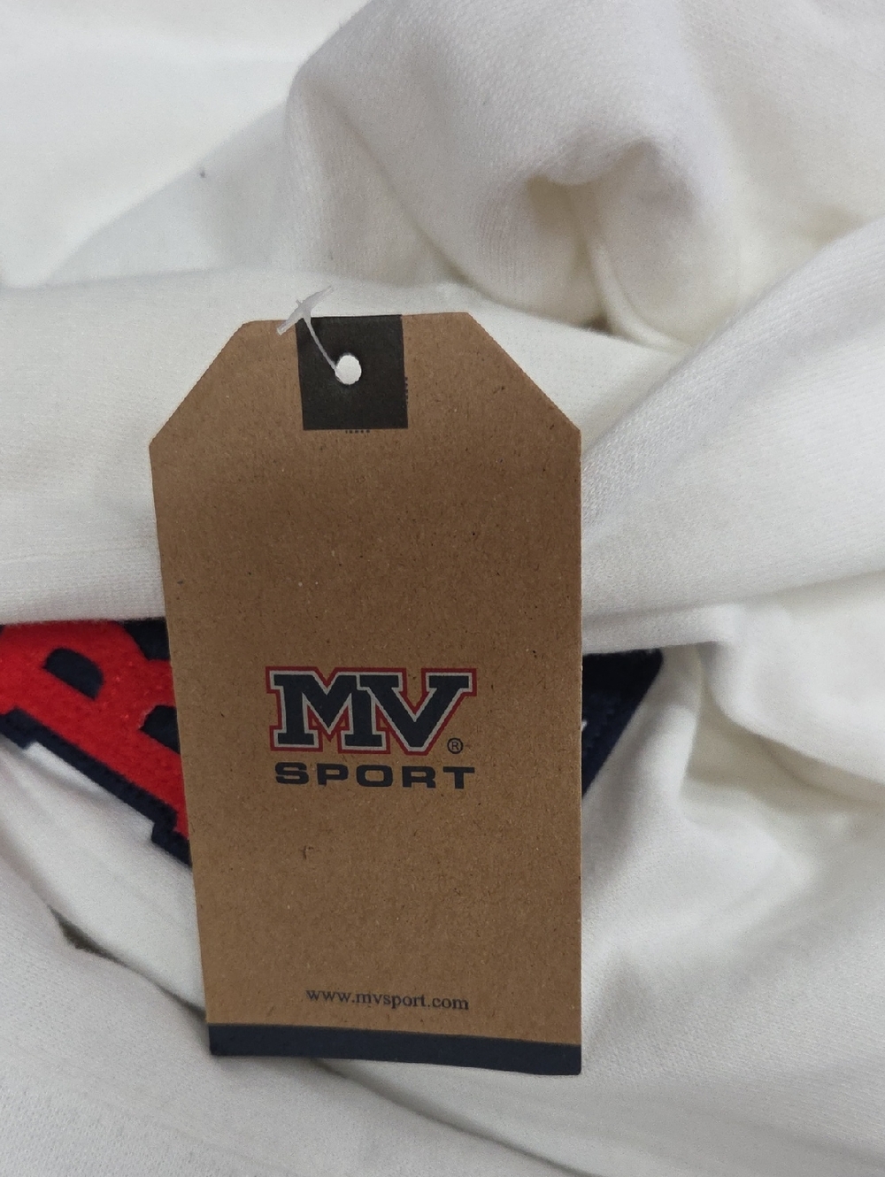 New MV Sport Stony Brook White Zip-Up Hoodie - Picture 4 of 9